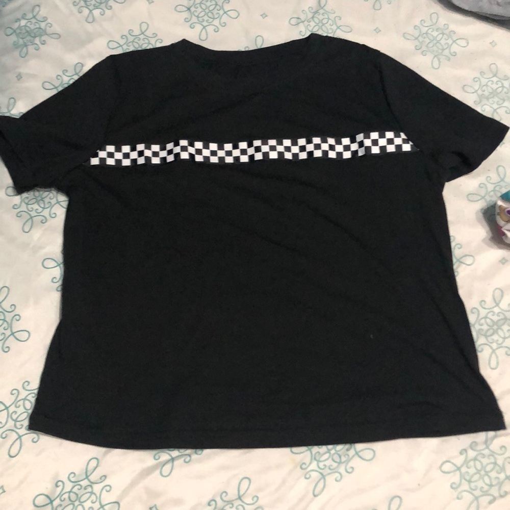 Black and white checkered shirt